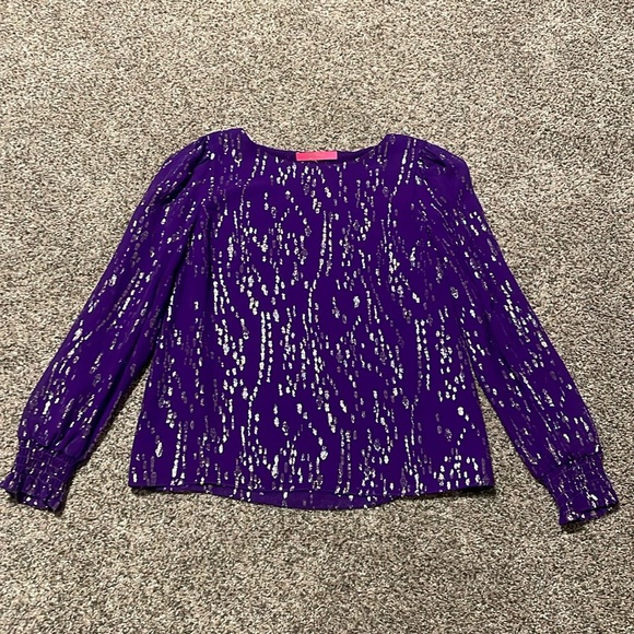 Lilly Pulitzer Idina Silk Top! - Picture 7 of 10